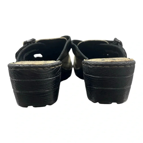 Born Della Plaid Leather Slip On Mules Clogs Slides Comfort Bohemian Boho Chic - Picture 9 of 12